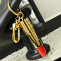 LV Gold Lipstick Bag Charm Keychain