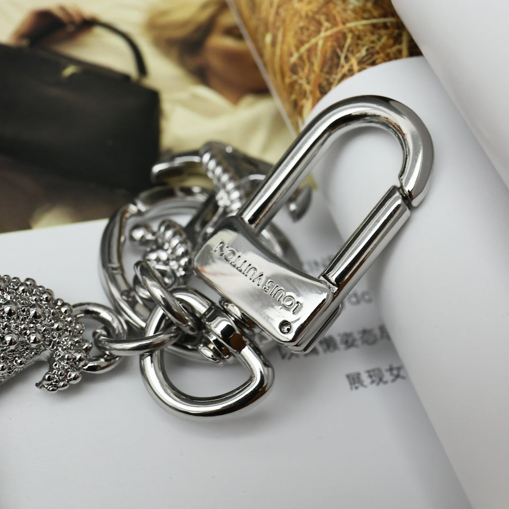 LV Silver Starfish Charm and Keychain