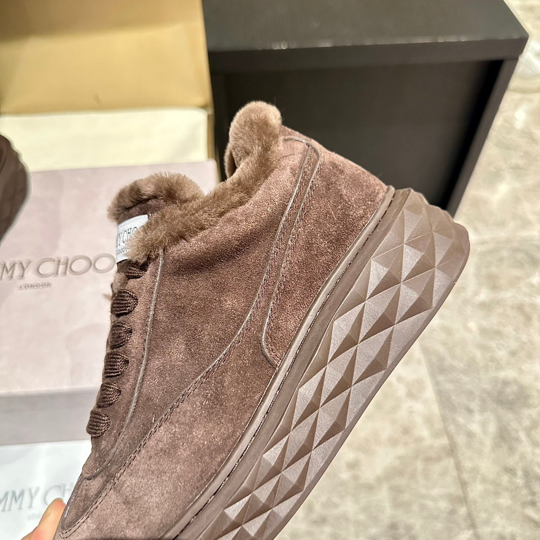 Jimmy Diamond Maxi Retro F Trainer Coffee Suede Shearing 538896