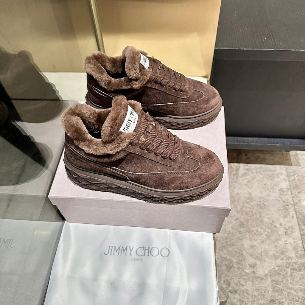 Jimmy Diamond Maxi Retro F Trainer Coffee Suede Shearing 538896