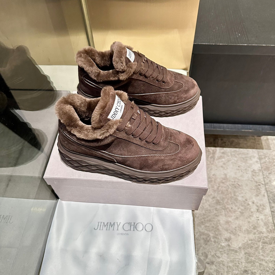 Jimmy Diamond Maxi Retro F Trainer Coffee Suede Shearing 538896