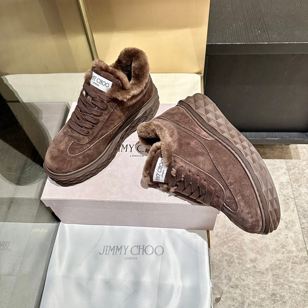 Jimmy Diamond Maxi Retro F Trainer Coffee Suede Shearing 538896