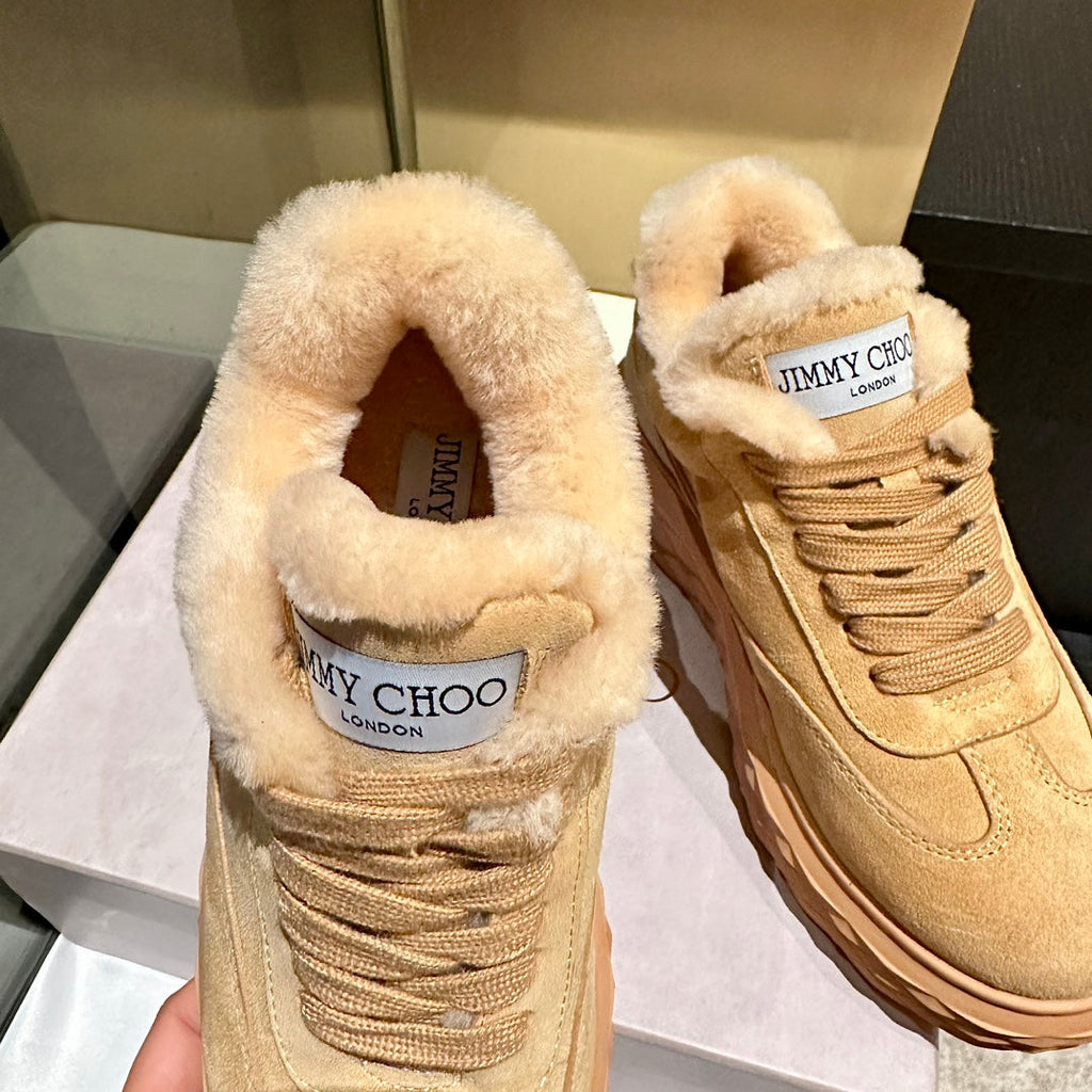 Jimmy Diamond Maxi Retro F Trainer Beige Suede Shearing 538895