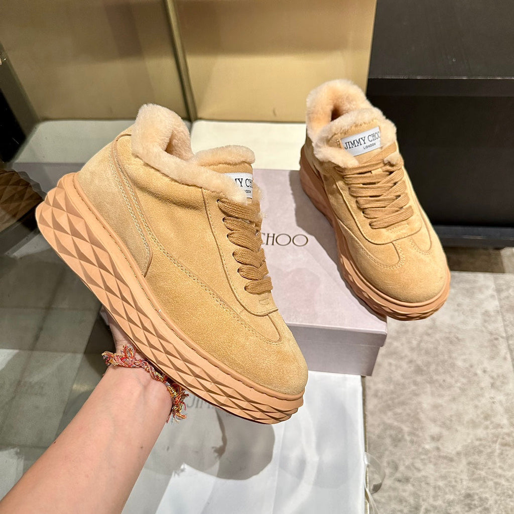 Jimmy Diamond Maxi Retro F Trainer Beige Suede Shearing 538895