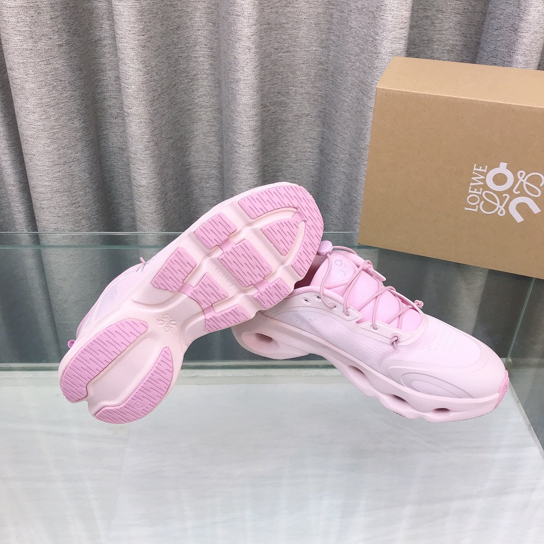 Loewe 2025 x On Cloud Solo Running Sneakers Pink Nylon Calfskin 553513