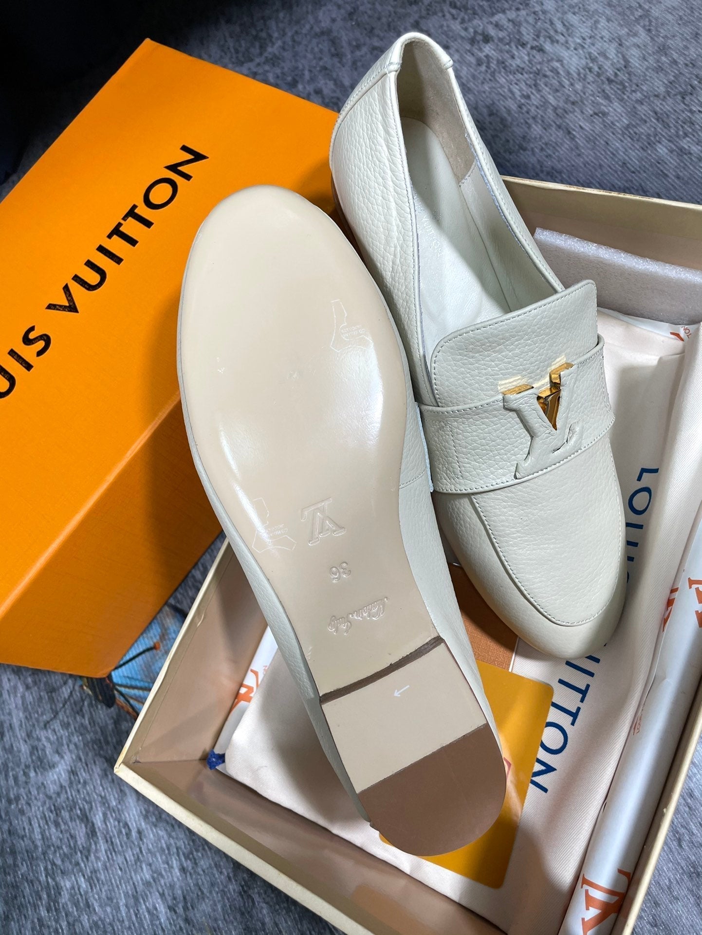 LV Mare Loafers Grey Cowhide