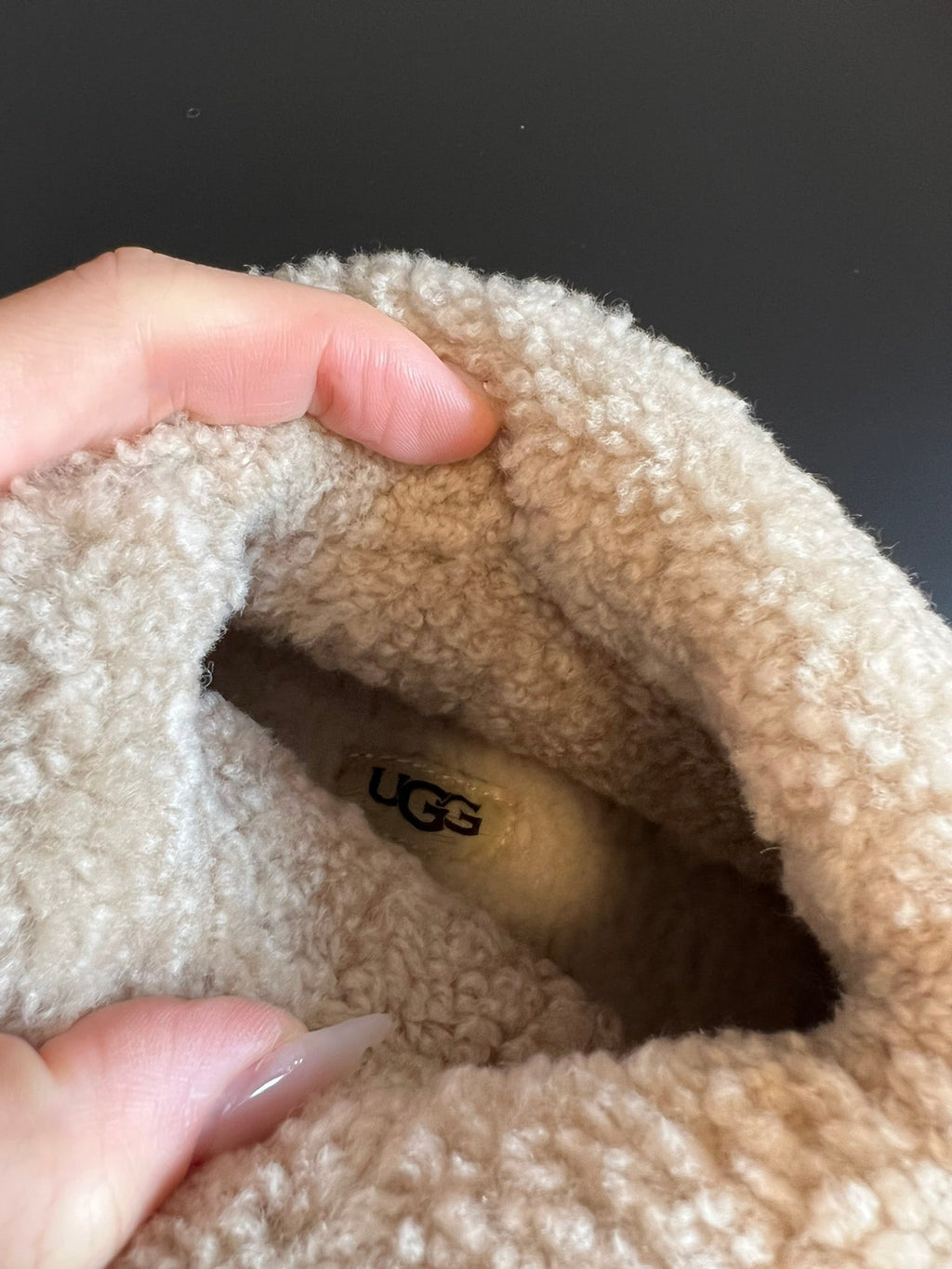 UGG Mini Potato Boots Light Khaki Gray Suede Shearing