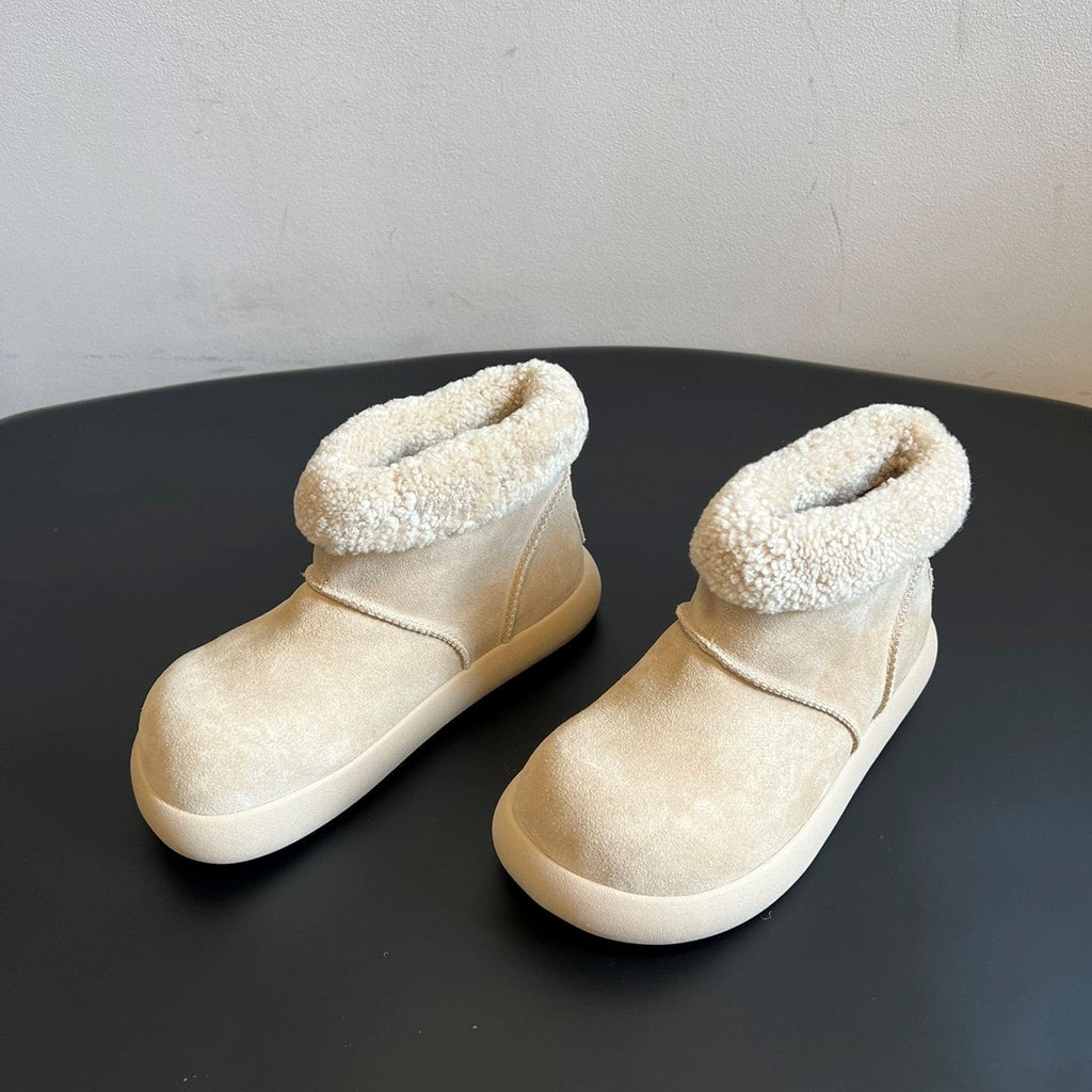 UGG Mini Potato Boots Light Khaki Gray Suede Shearing