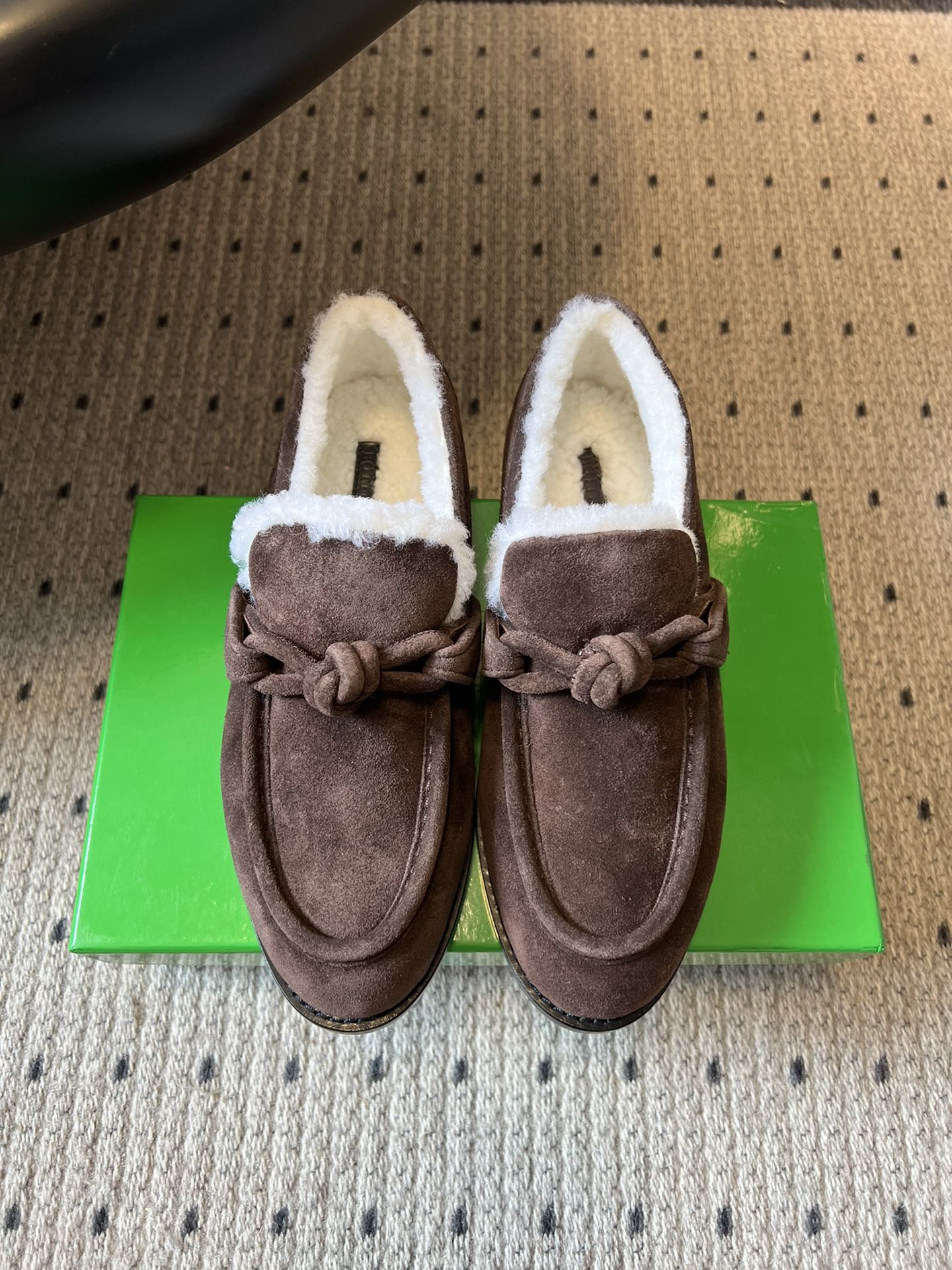 BV Astaire Loafer Dark Brown Shearing Suede 548543