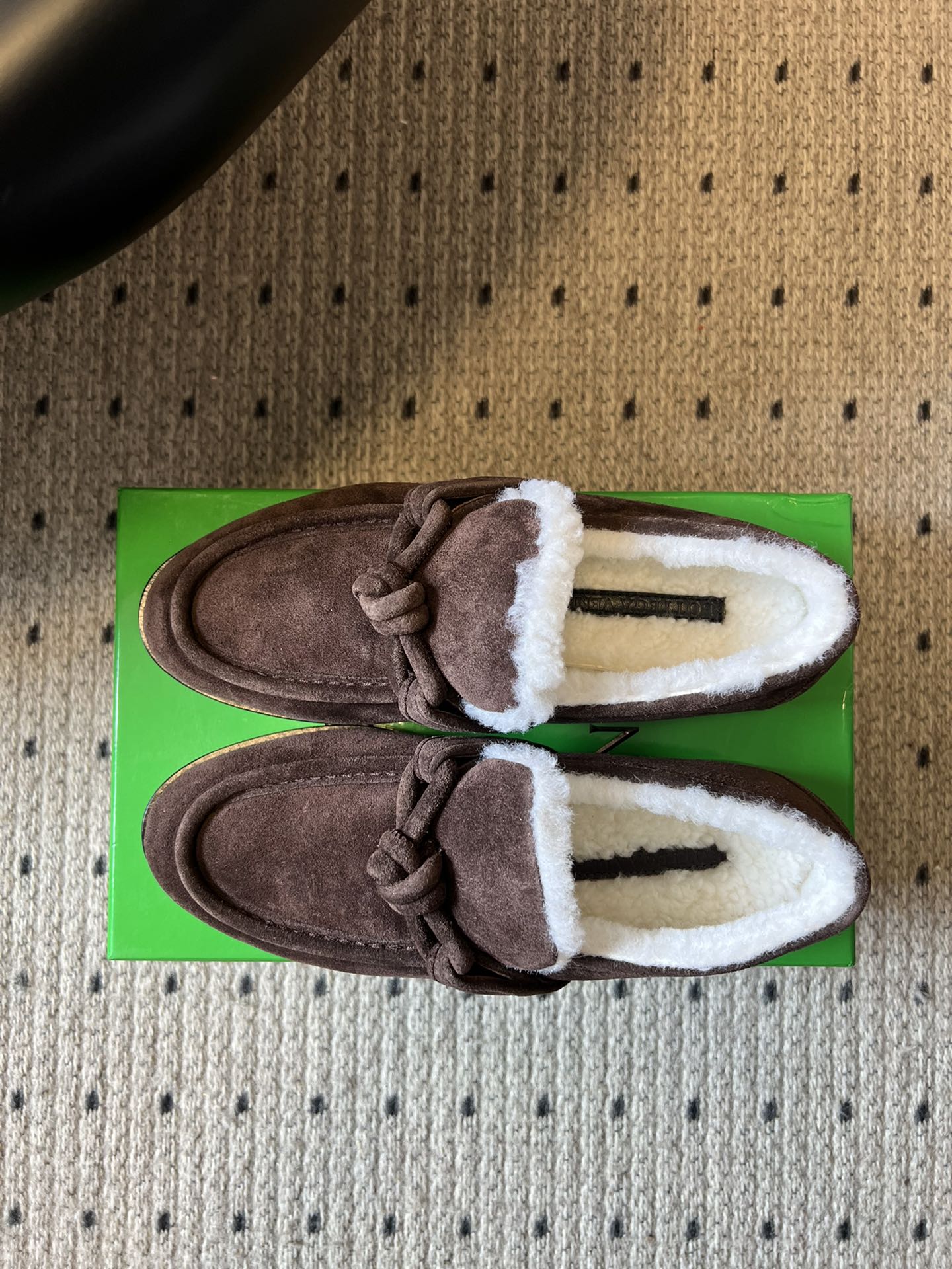 BV Astaire Loafer Dark Brown Shearing Suede 548543