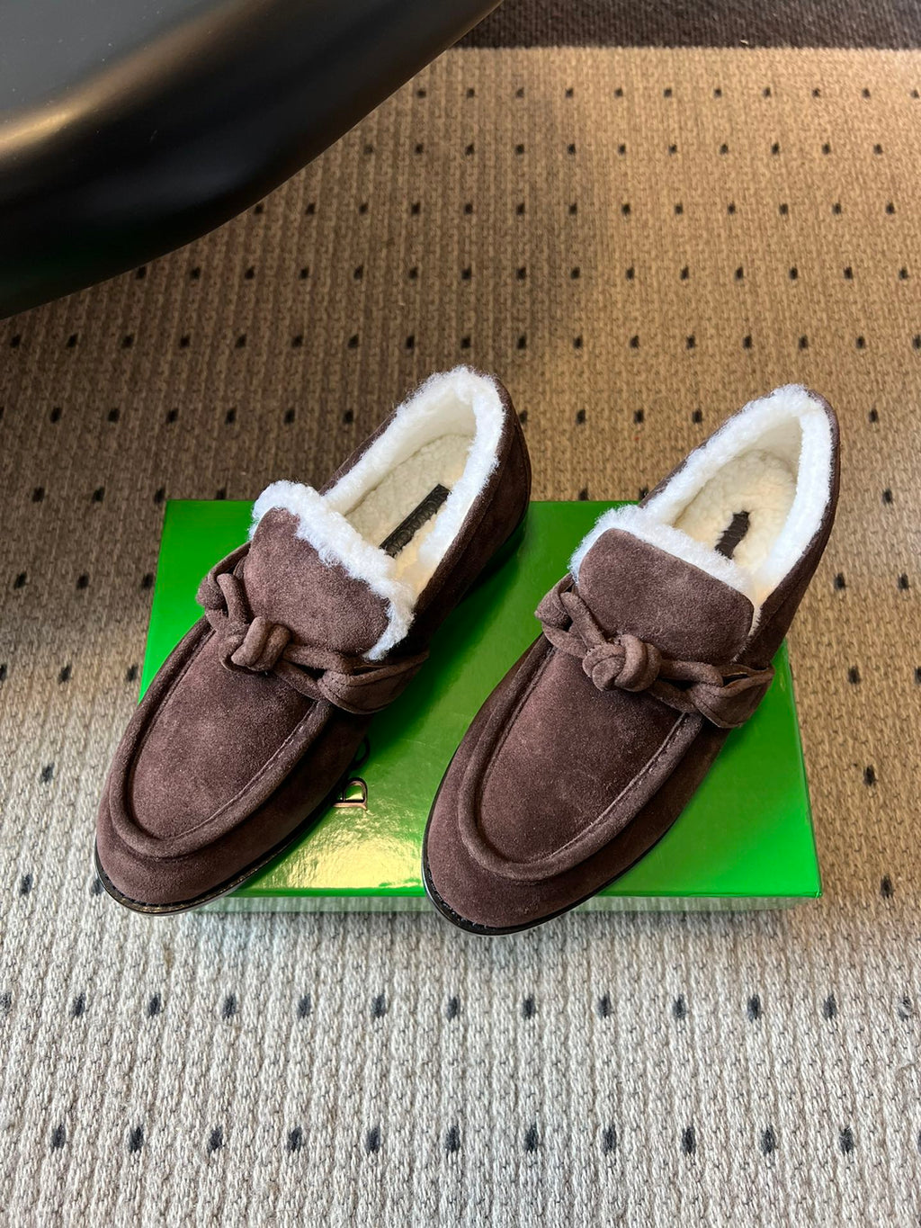 BV Astaire Loafer Dark Brown Shearing Suede 548543