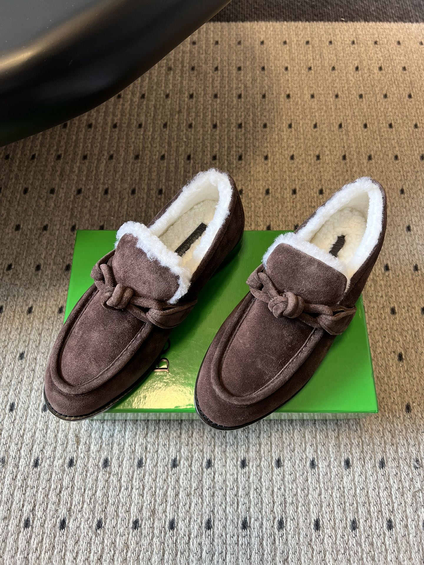 BV Astaire Loafer Dark Brown Shearing Suede 548543