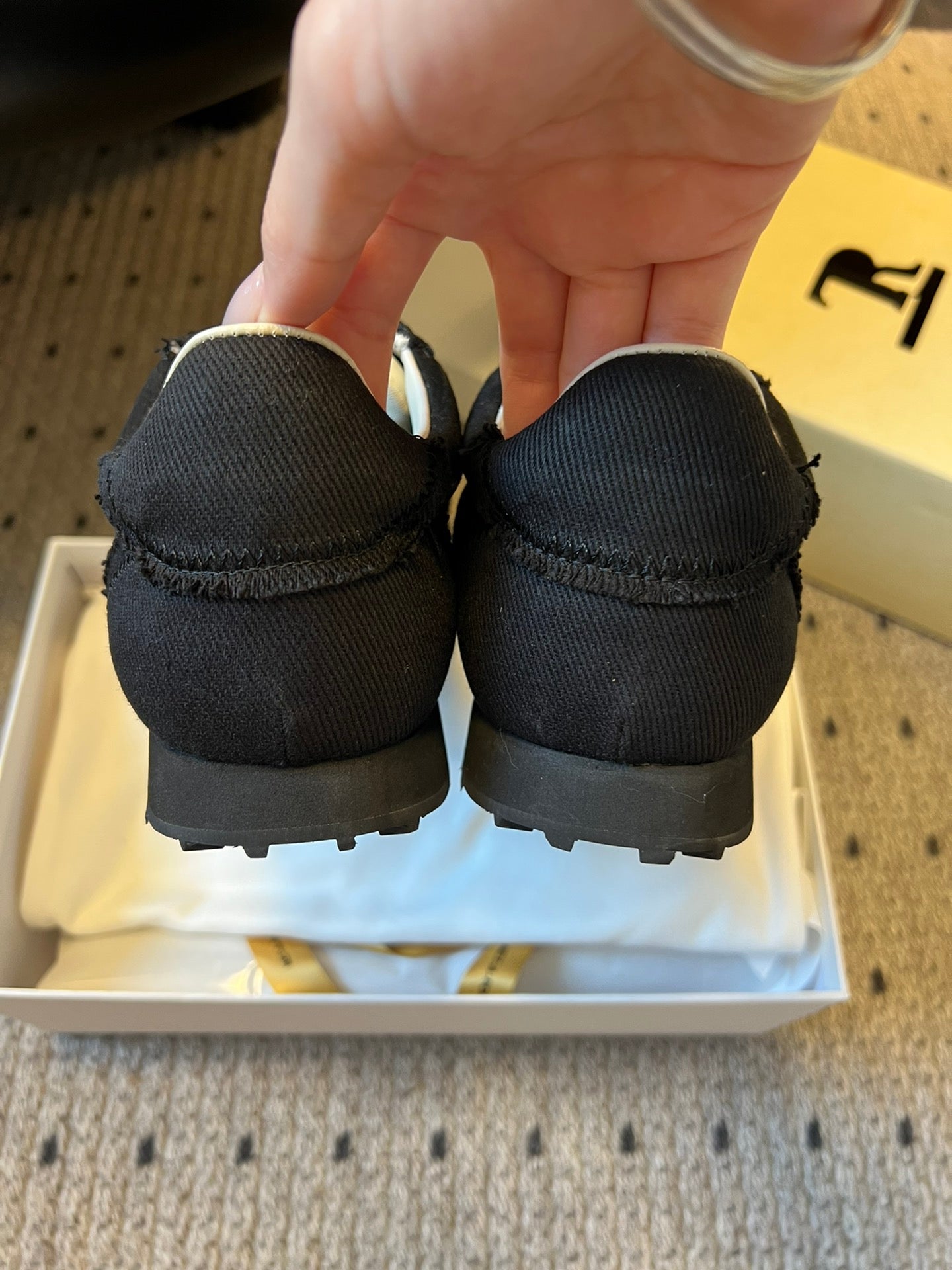 The Row 2025 Sneaker Black Suede Canvas 561647