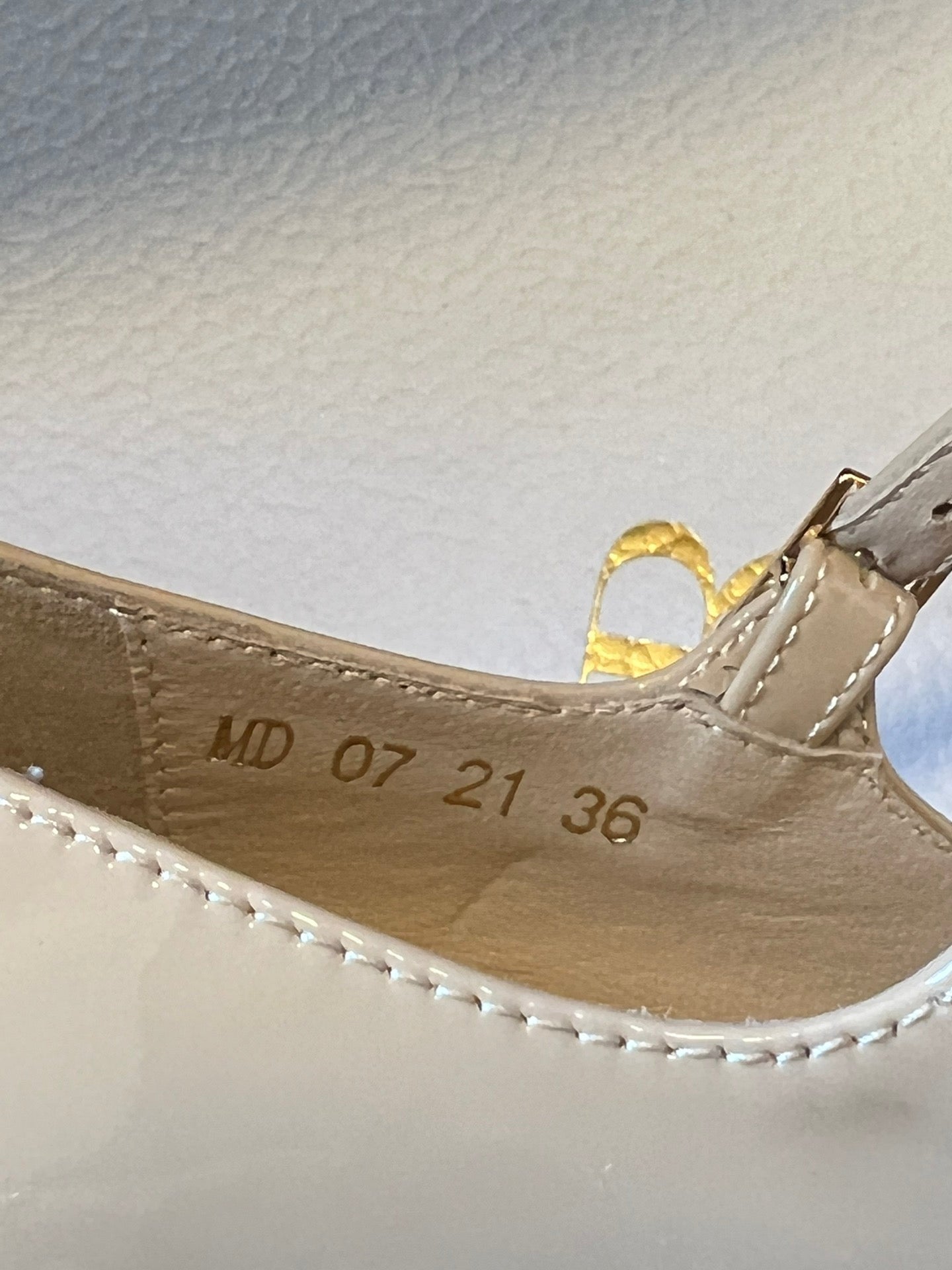 CD 25s D-Art Pumps 55mm Beige Patent Leather