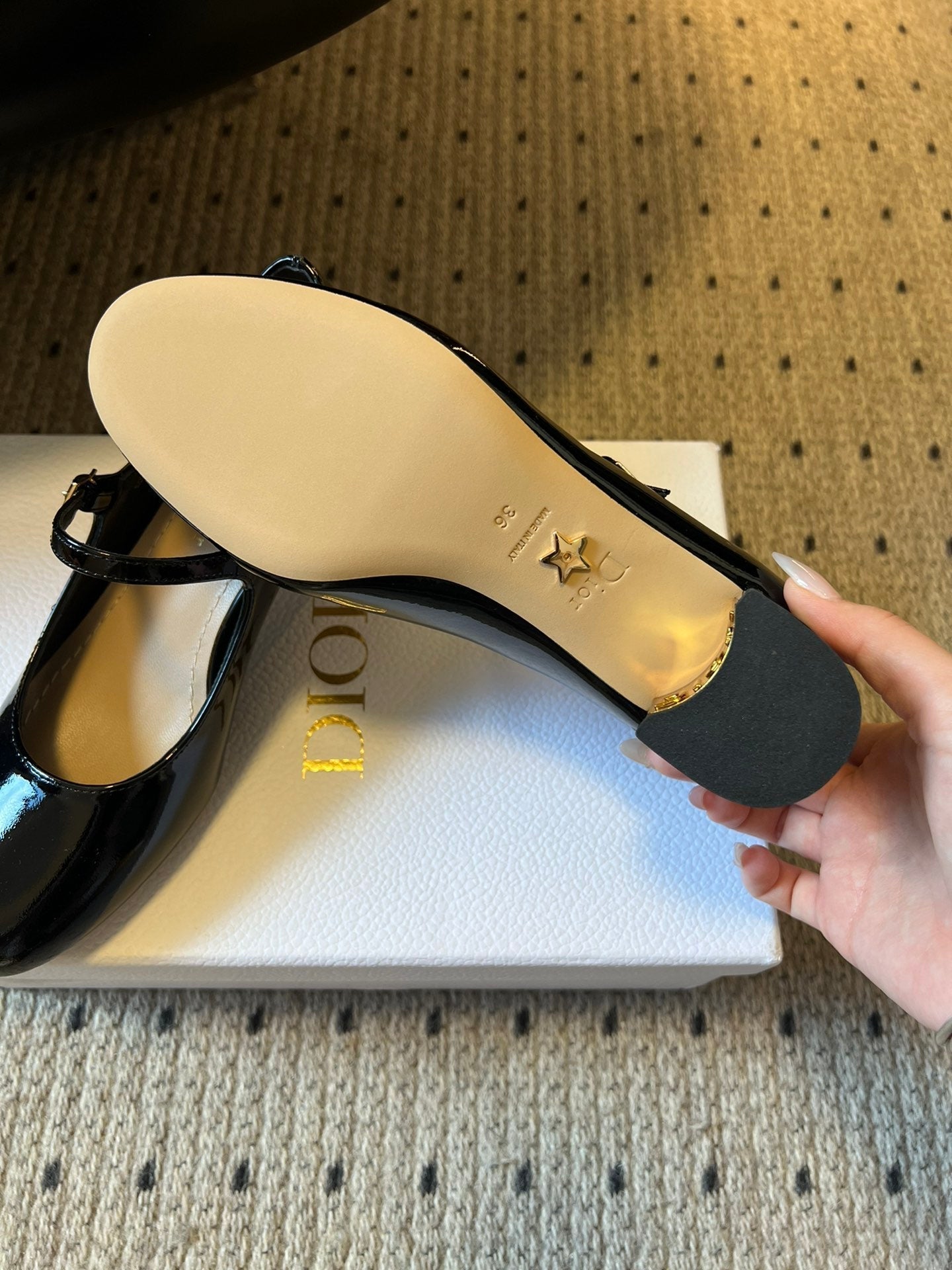 CD 25s D-Art Pumps 55mm Black Patent Leather