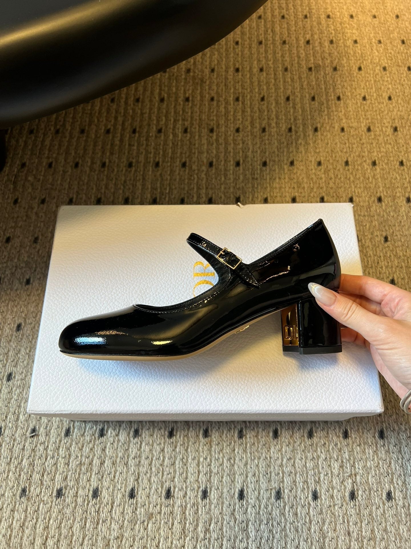 CD 25s D-Art Pumps 55mm Black Patent Leather