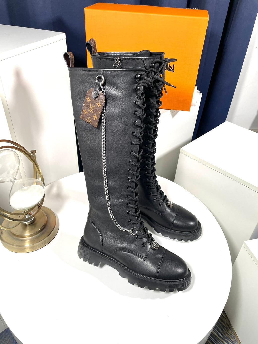 LVDistrict Ranger High Boot 45mm Black Cowhide