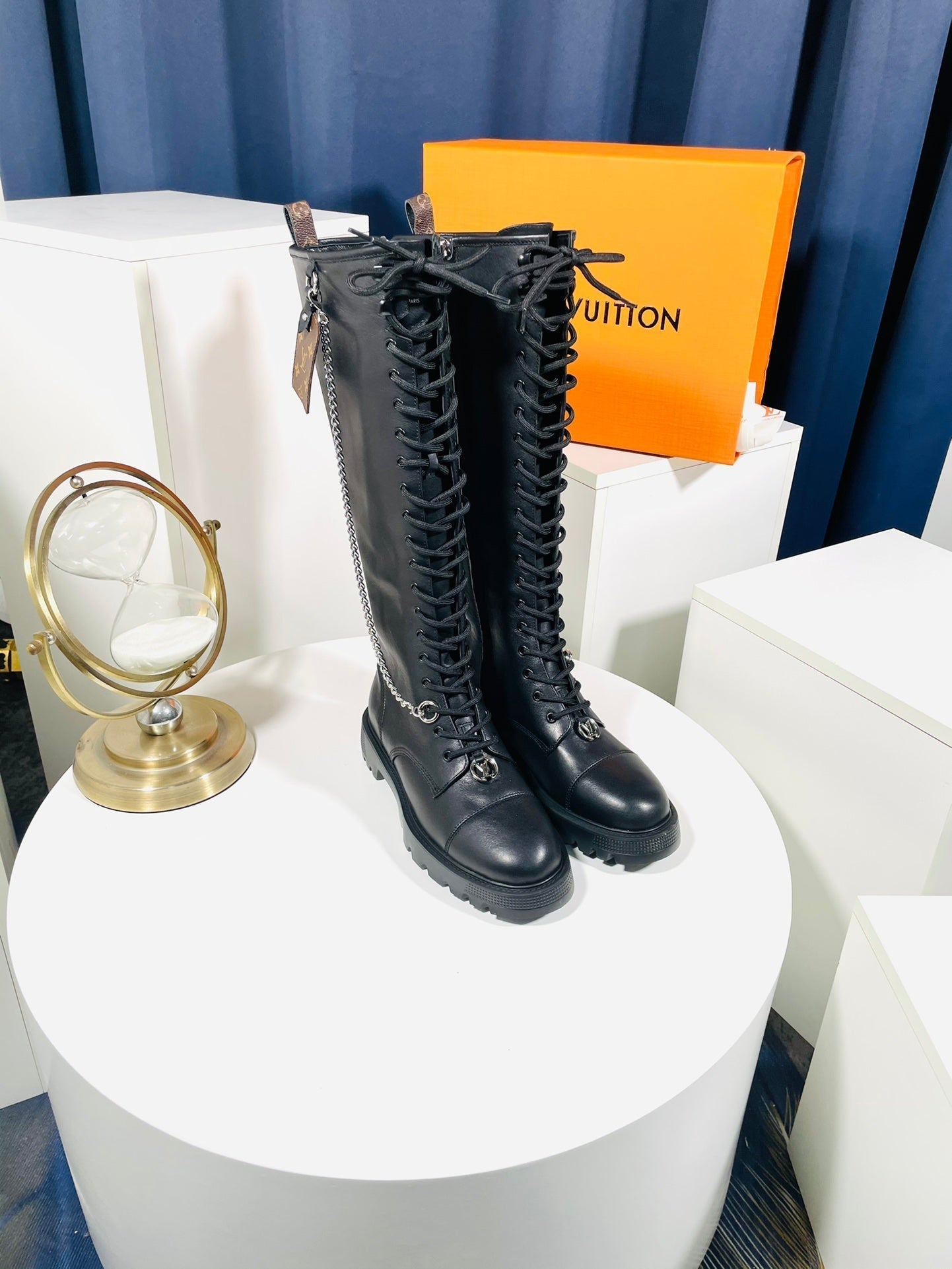 LVDistrict Ranger High Boot 45mm Black Cowhide