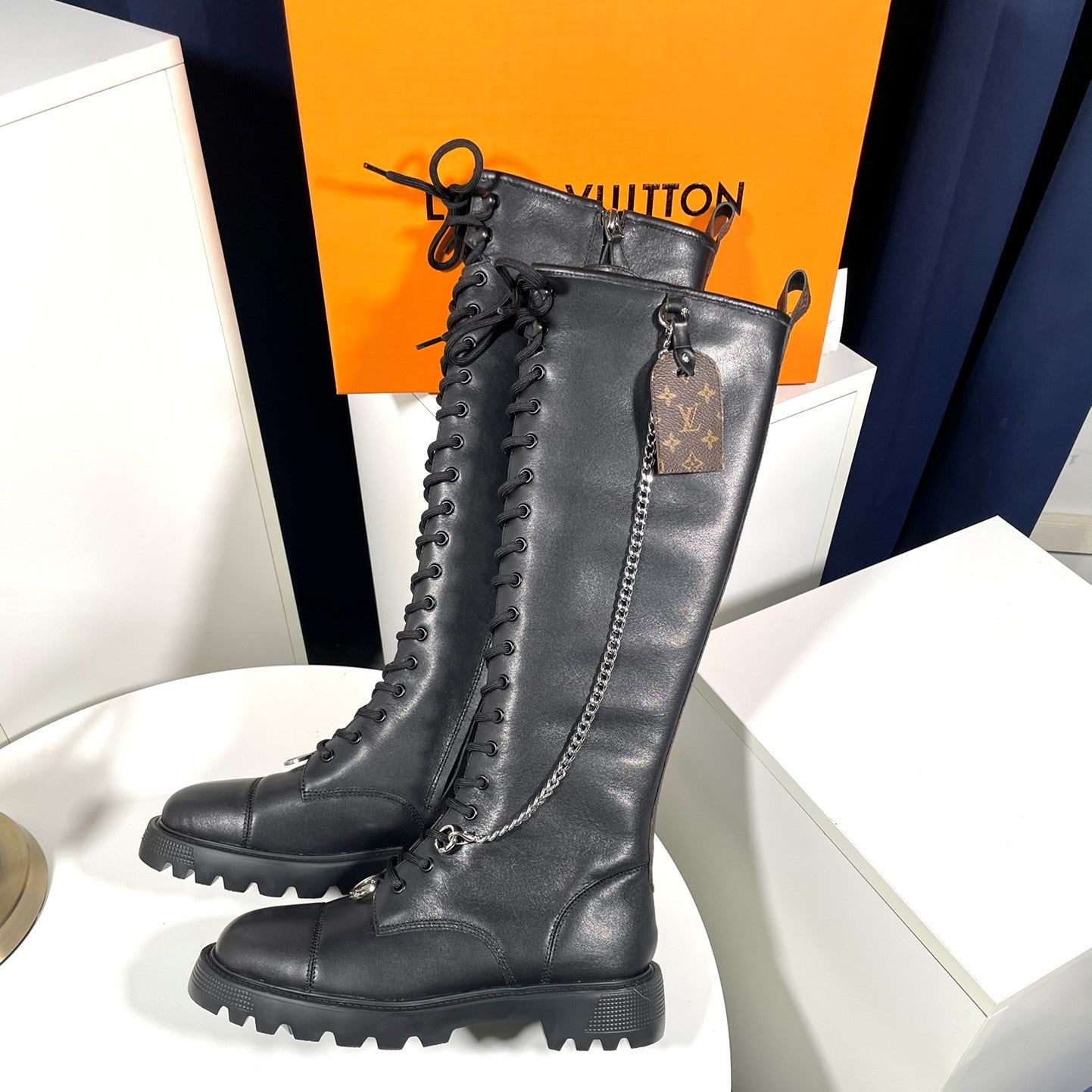 LVDistrict Ranger High Boot 45mm Black Cowhide