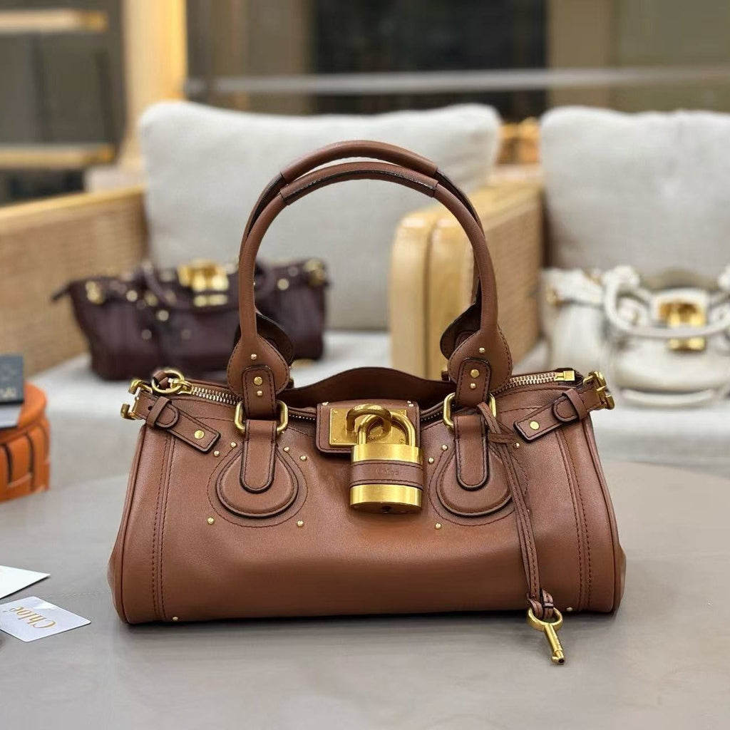 Chloe 2025 Paddington Bag Brown Grained Leather