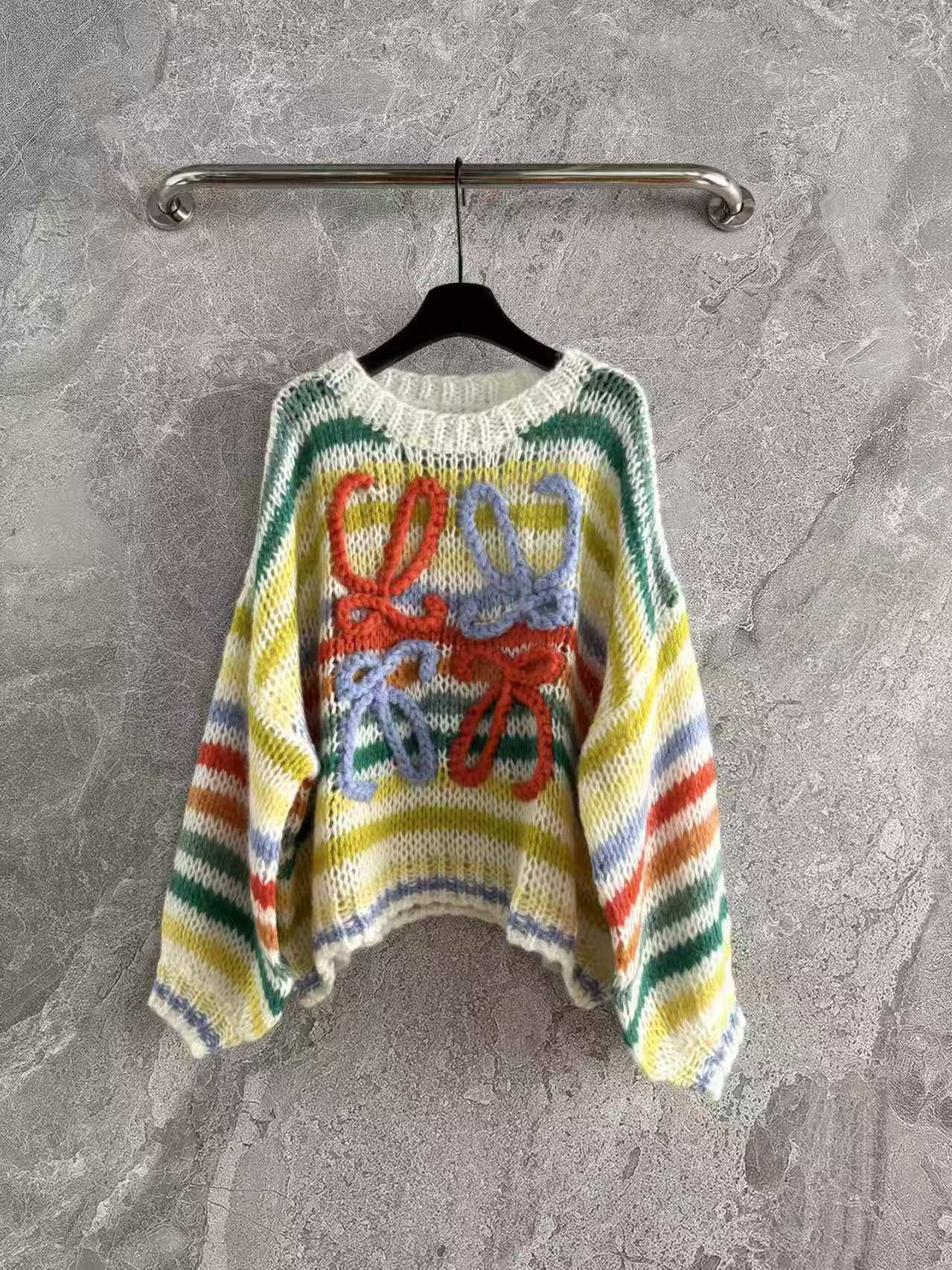 Loewe Anagram open-knit sweater