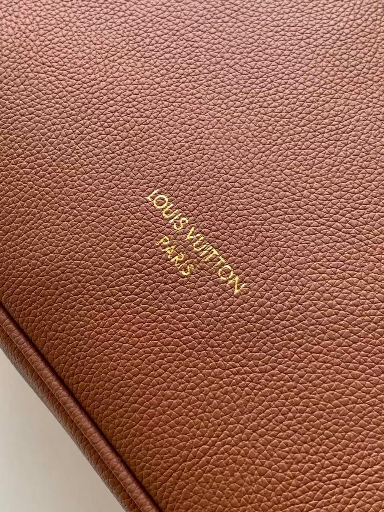 LV Low Key Duffle Tote Brown Calfskin