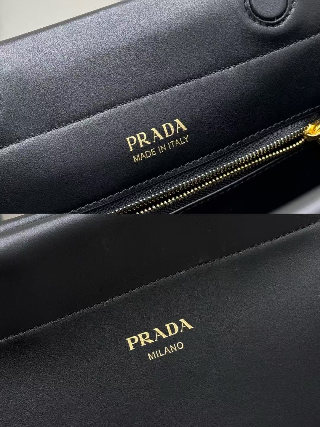 Prada Enchaîné Mini Leather Bag Black Calskin