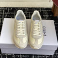 Celine Racer Low Top Sneaker Vanila Grey Suede Fabric