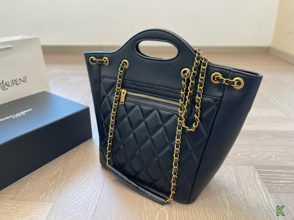 YSL SAINT LAURENT New Shopping Tote Bag 25x27cm