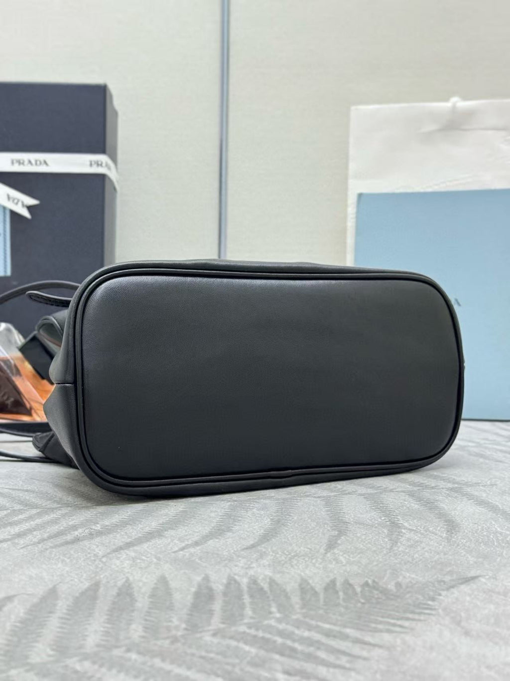 Prada Cloud Bag 25cm Black Sheepskin