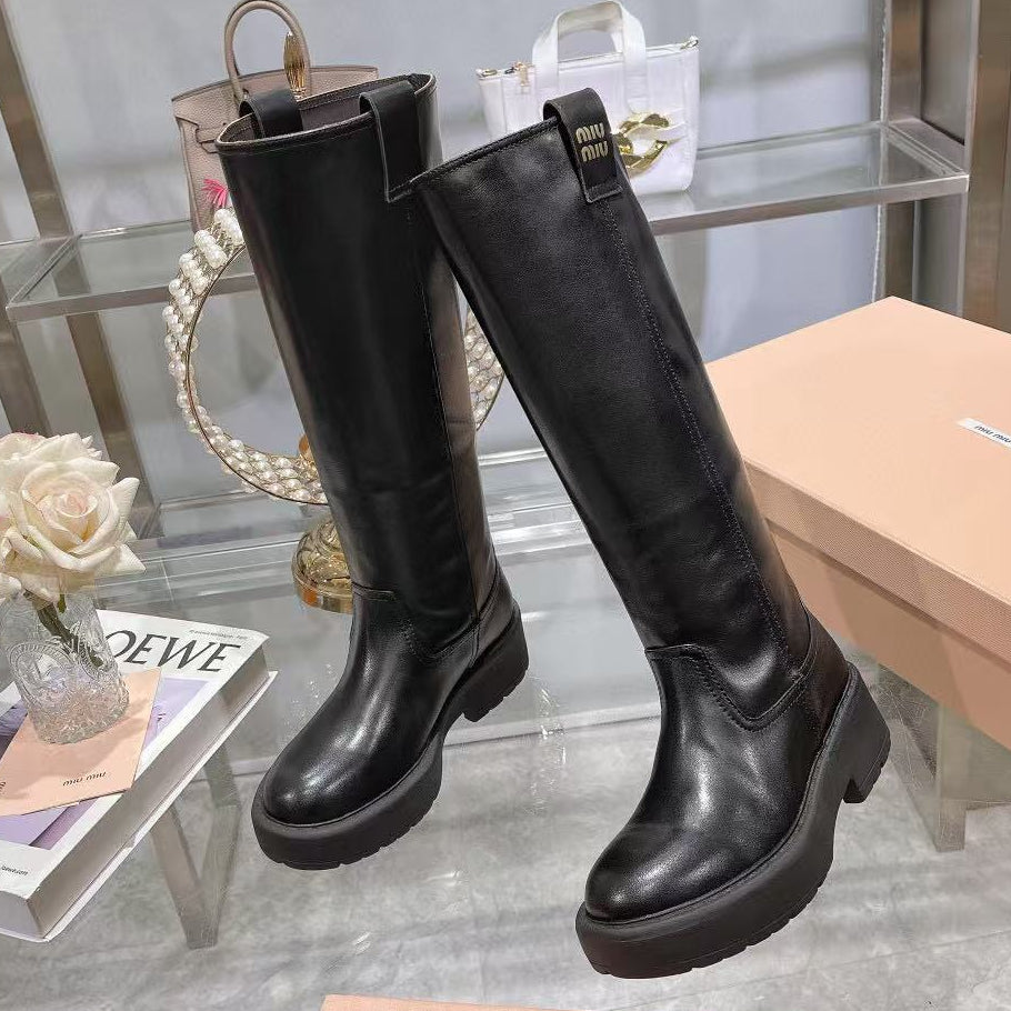 Miumiu 2025 Boot Black Cowhide 177518