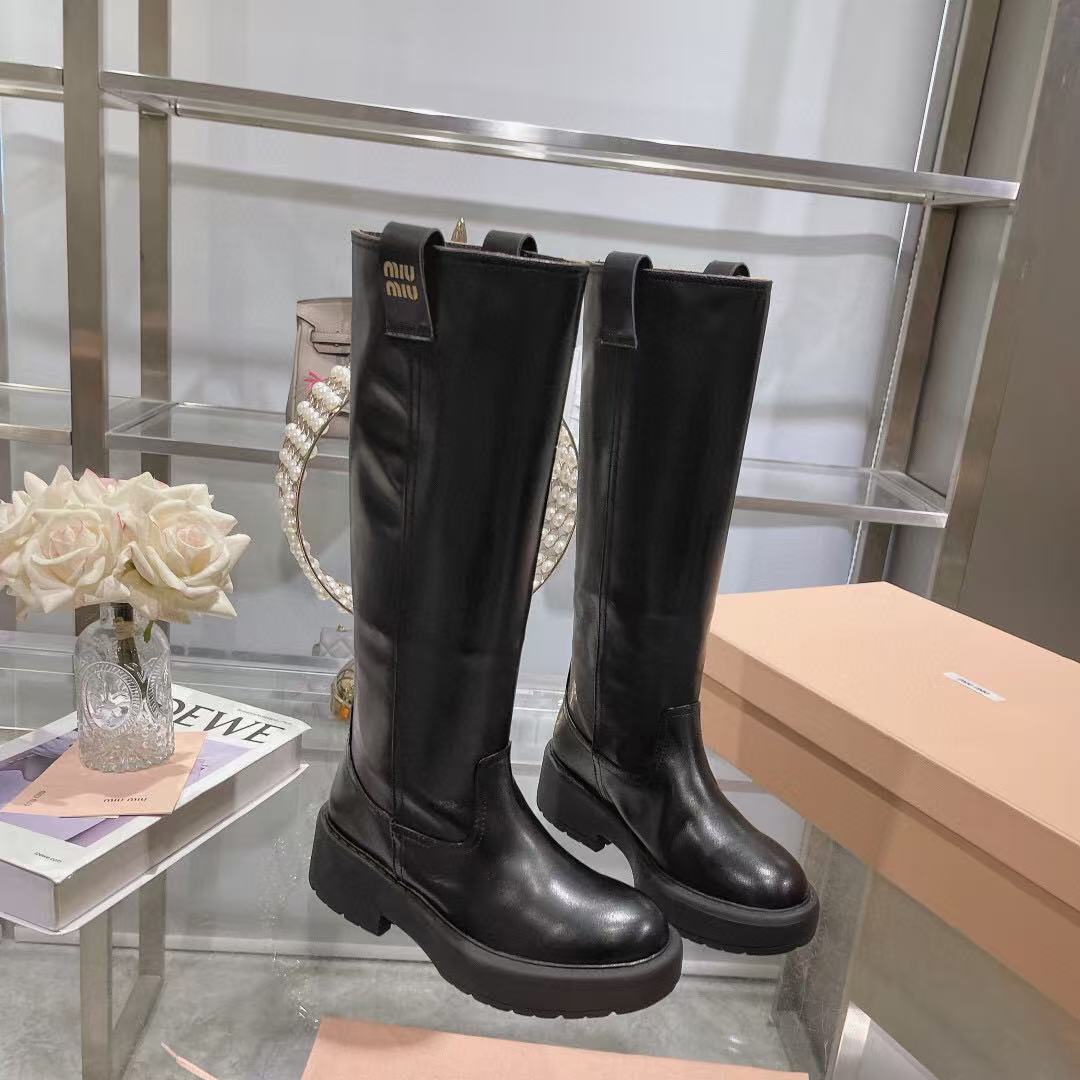 Miumiu 2025 Boot Black Cowhide 177518