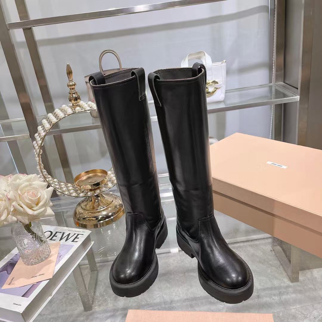 Miumiu 2025 Boot Black Cowhide 177518
