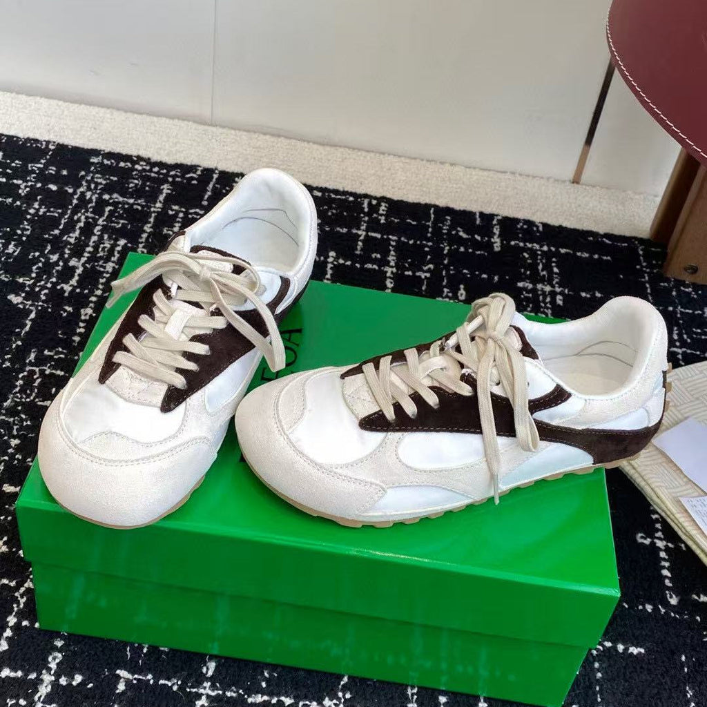 BV Orbit Flash Sneakers White Black Suede