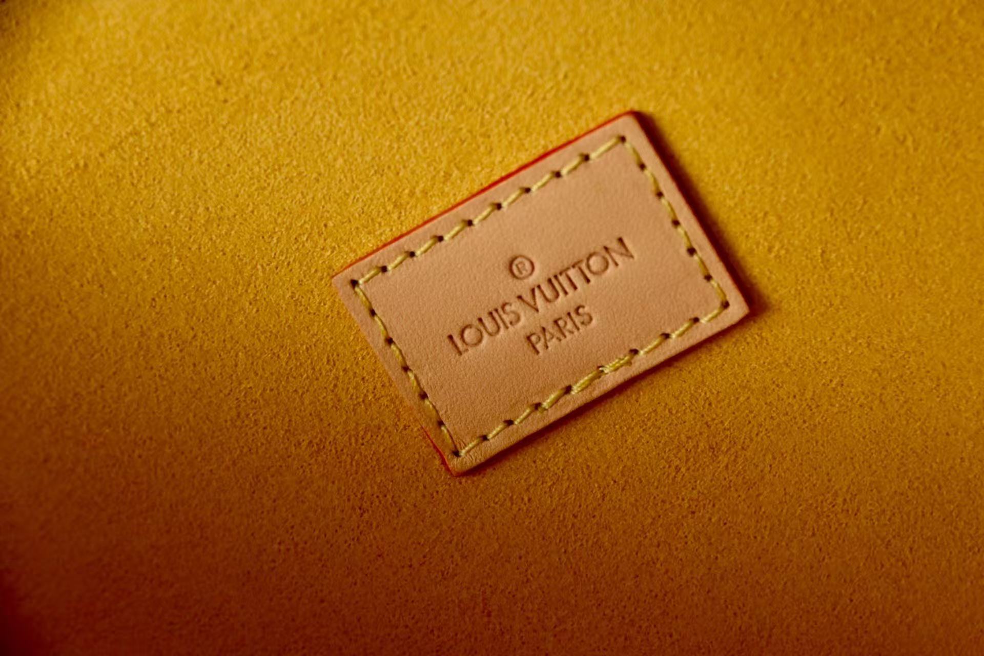 LV Mark Folder Monogram Dark Brown Coated Canvas Calfskin