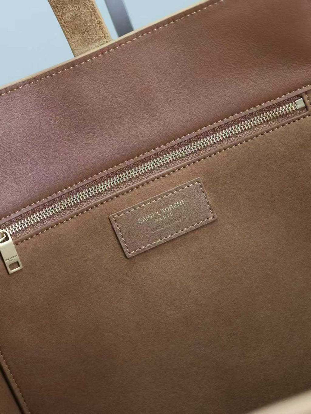 YSL 50 Bag Gold Hardware Tan Suede