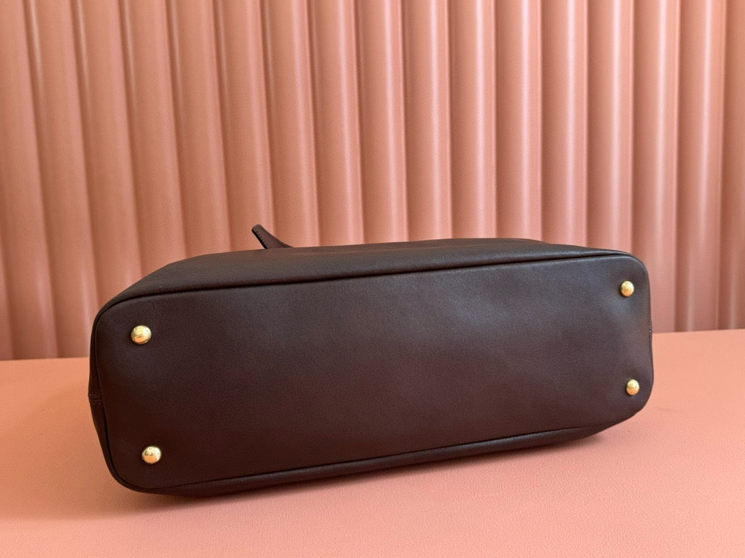 Miumiu 2025 Adventure Bag Chocolate Nappa Leather