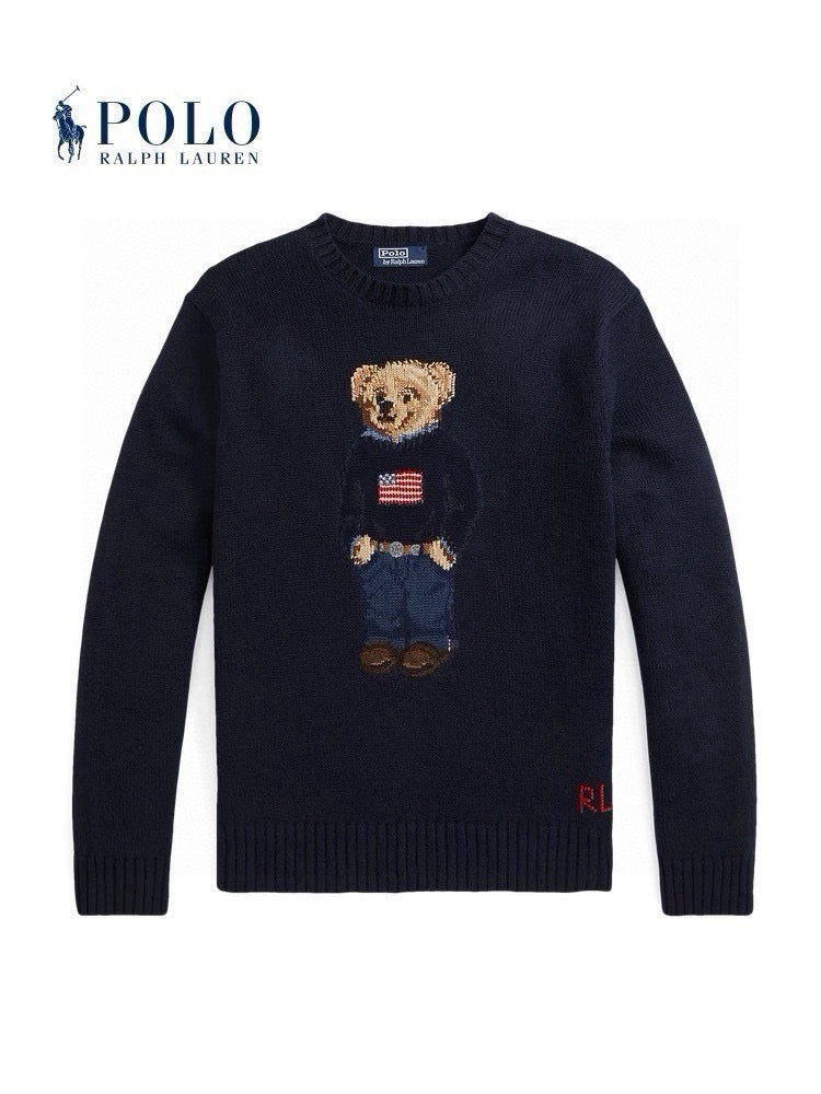 Polo Ralph Lauren Bear embroidered Pullover Knitted Cotton