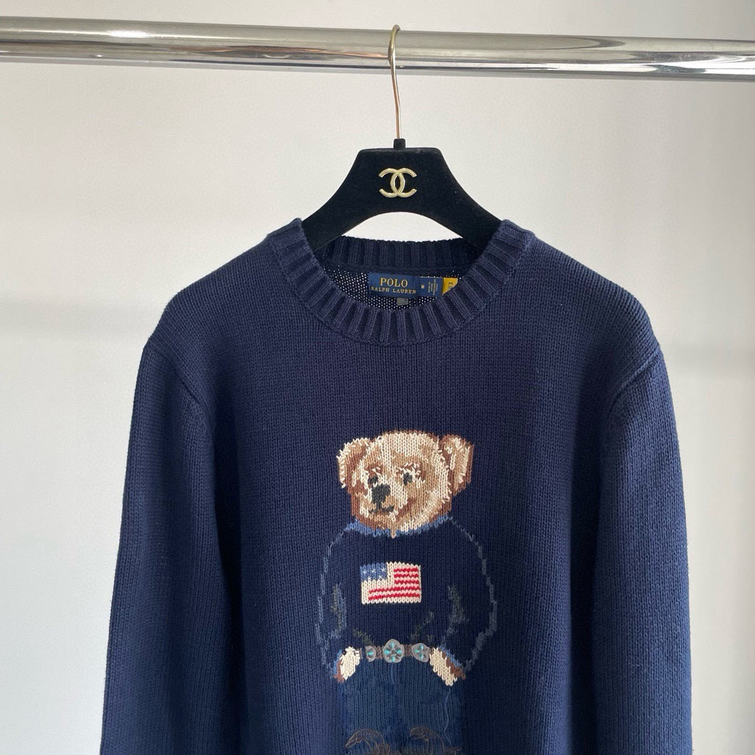 Polo Ralph Lauren Bear embroidered Pullover Knitted Cotton