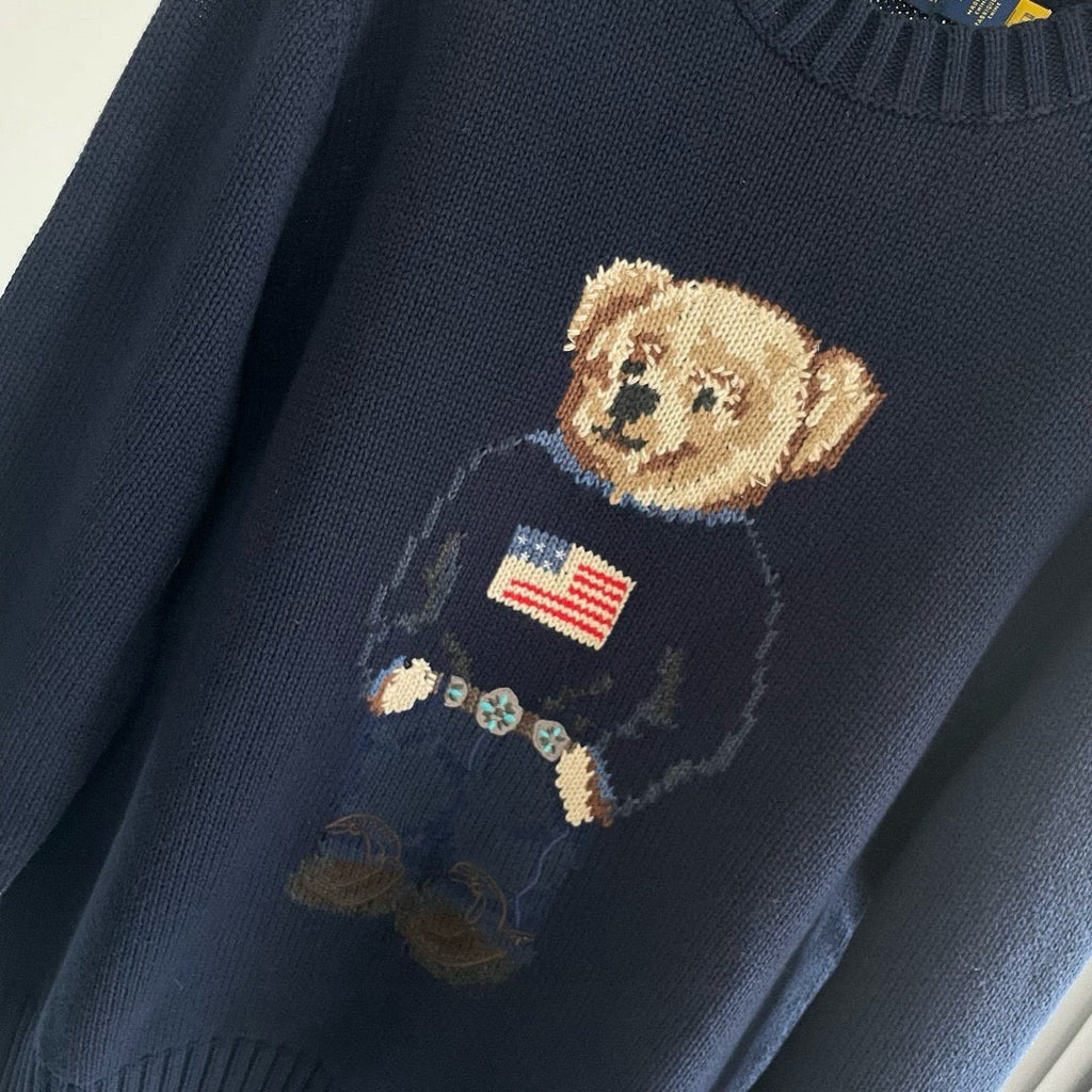 Polo Ralph Lauren Bear embroidered Pullover Knitted Cotton