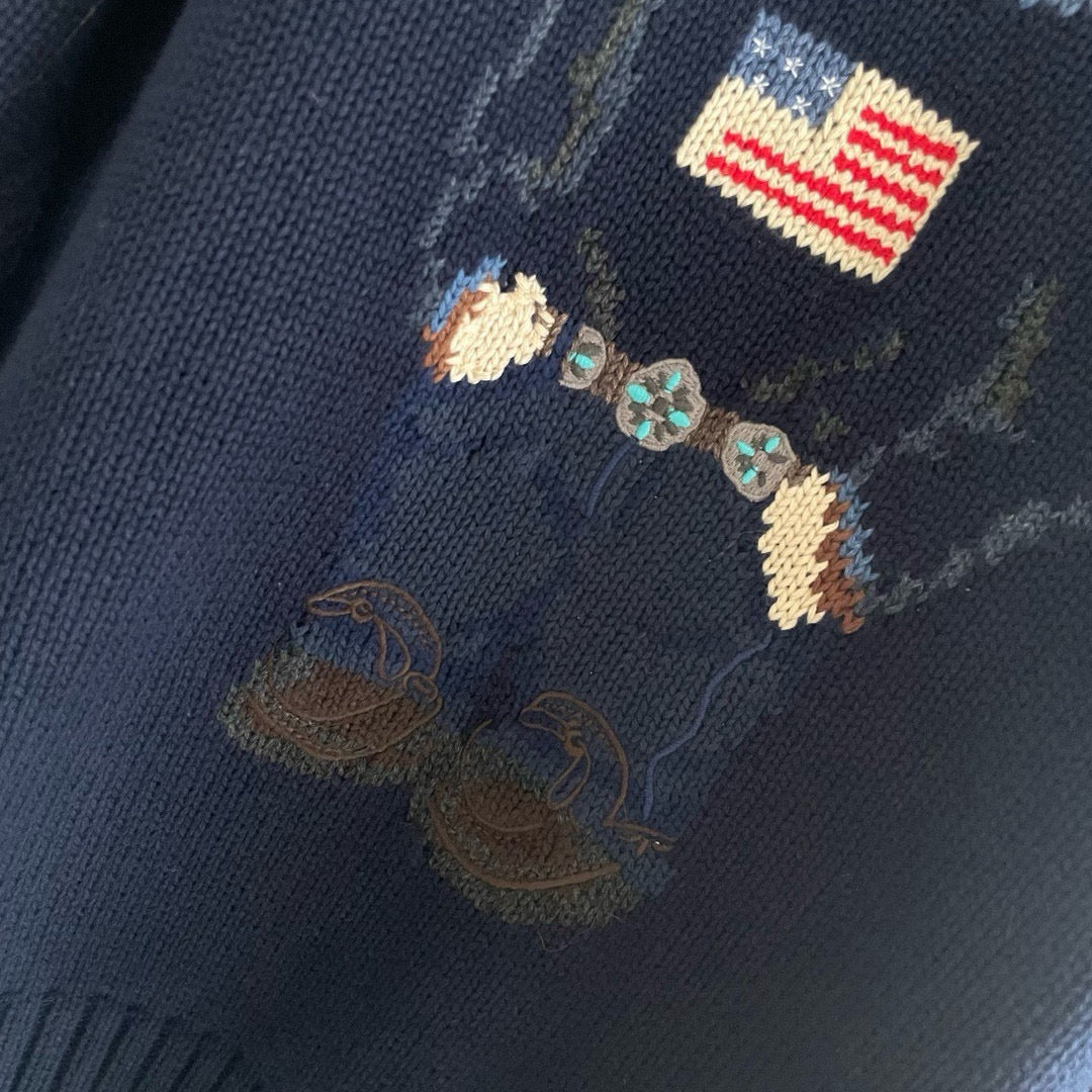 Polo Ralph Lauren Bear embroidered Pullover Knitted Cotton