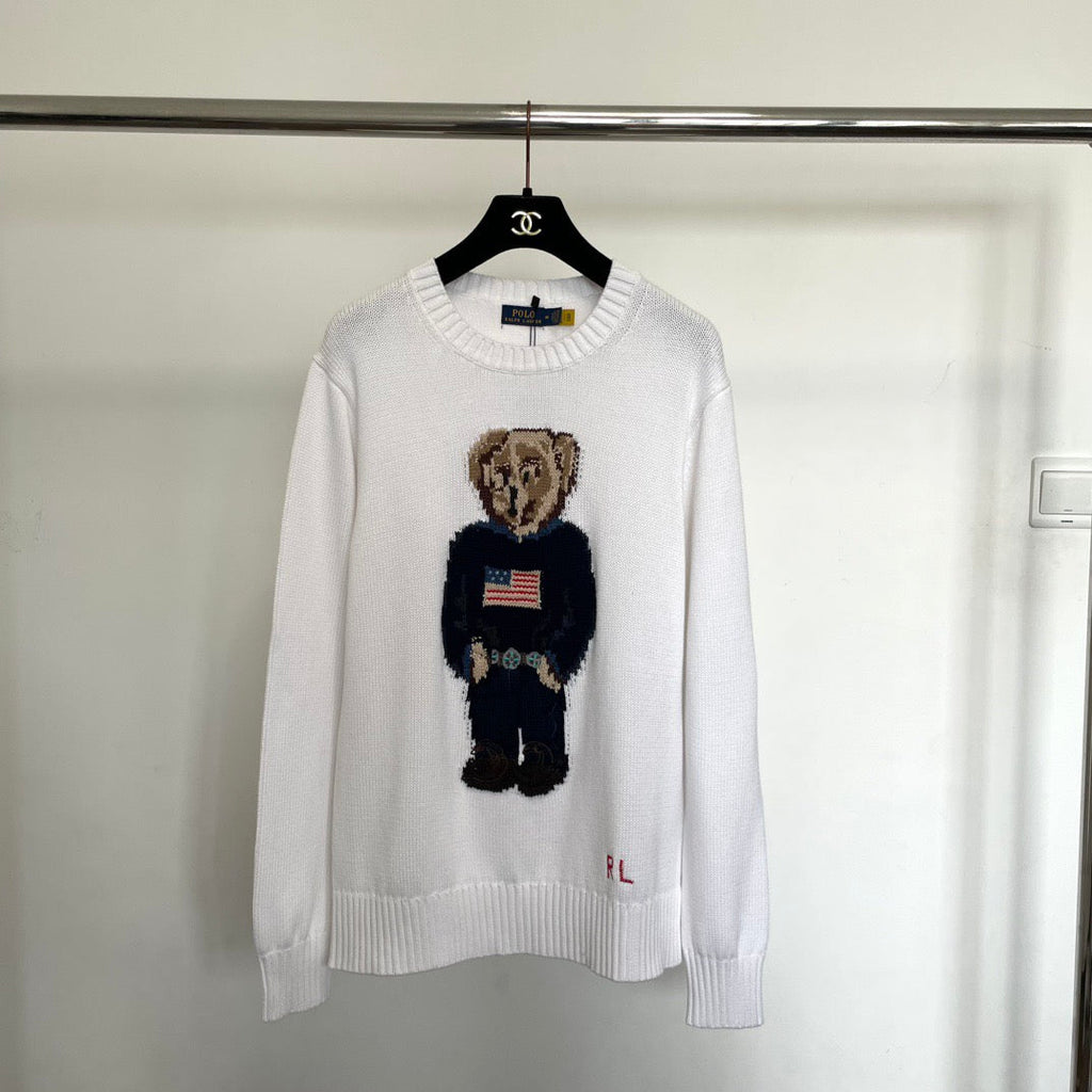 Polo Ralph Lauren Bear embroidered Pullover Knitted Cotton