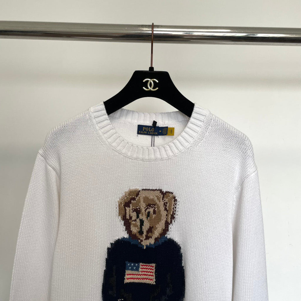 Polo Ralph Lauren Bear embroidered Pullover Knitted Cotton
