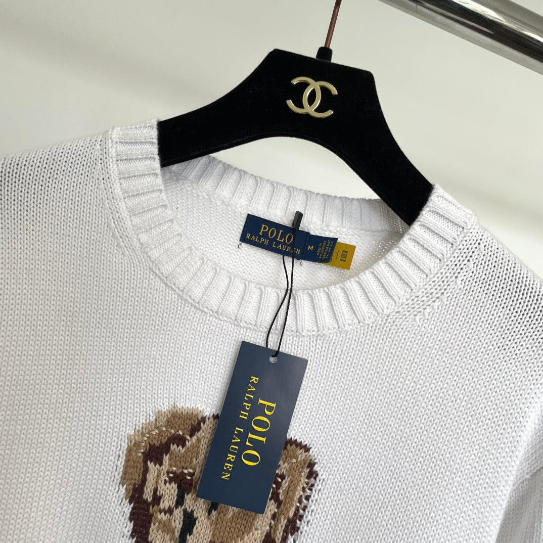 Polo Ralph Lauren Bear embroidered Pullover Knitted Cotton