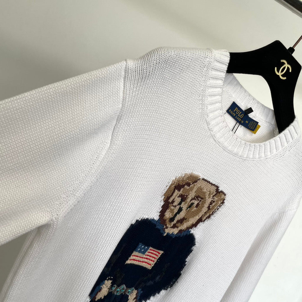 Polo Ralph Lauren Bear embroidered Pullover Knitted Cotton
