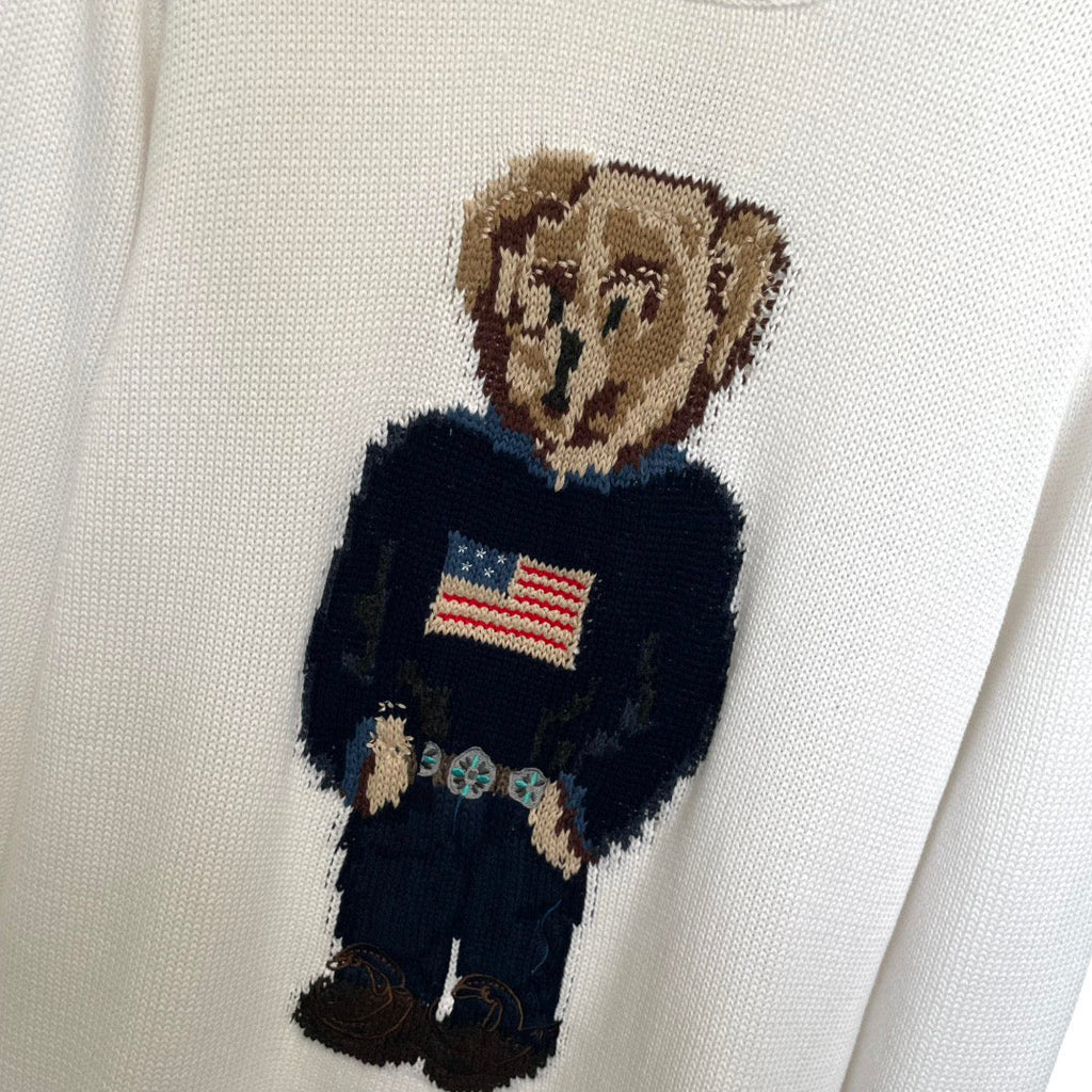 Polo Ralph Lauren Bear embroidered Pullover Knitted Cotton