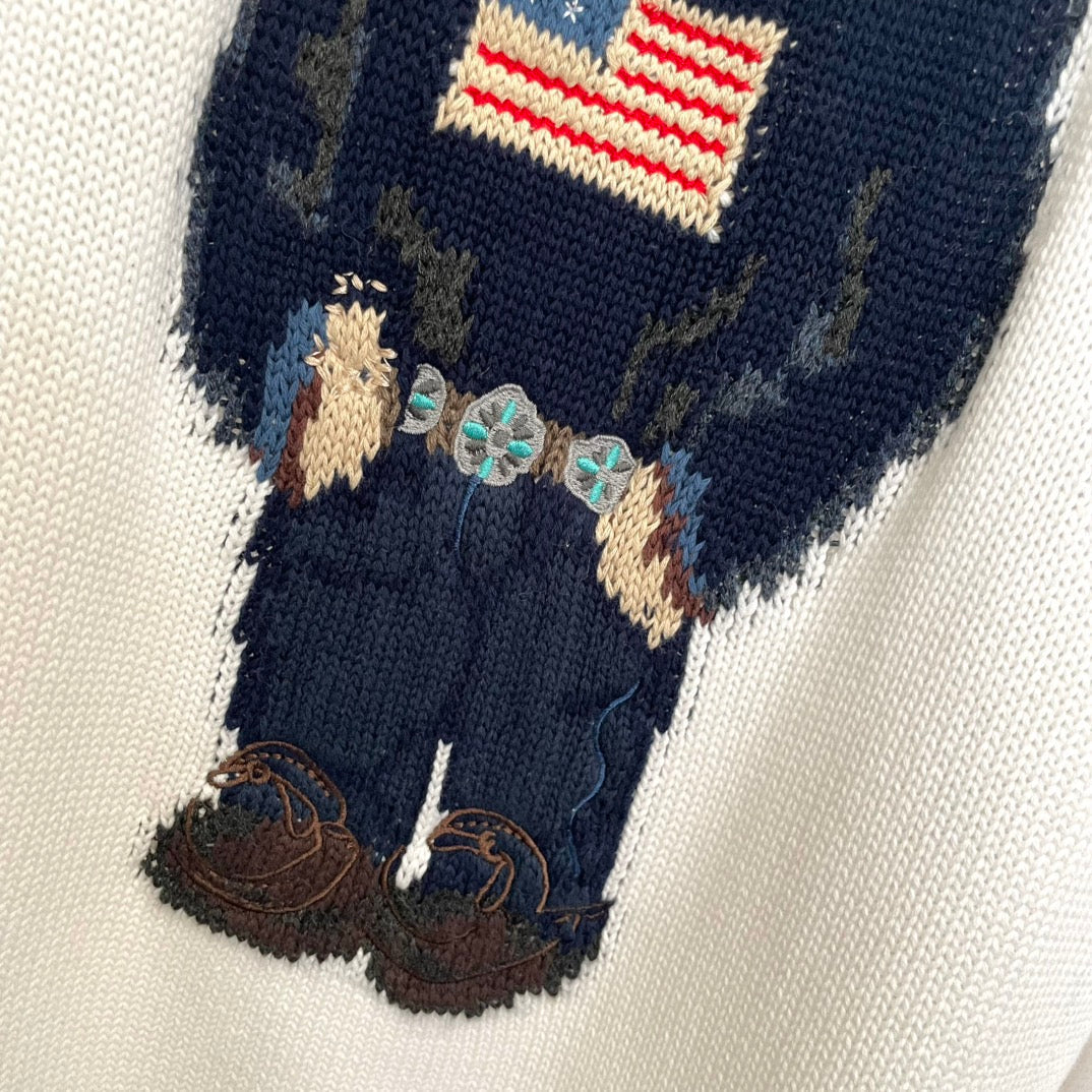 Polo Ralph Lauren Bear embroidered Pullover Knitted Cotton