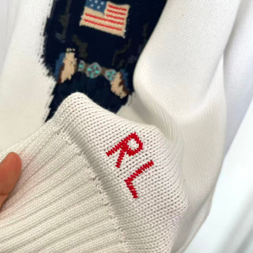 Polo Ralph Lauren Bear embroidered Pullover Knitted Cotton