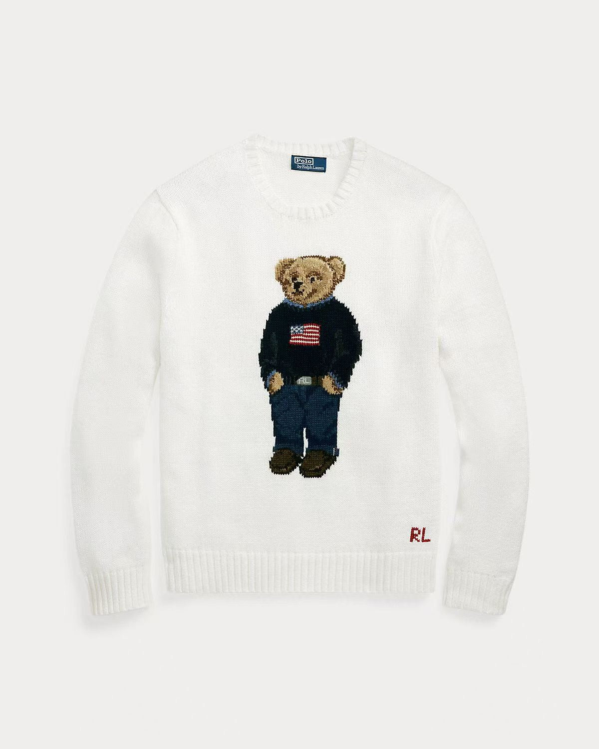 Polo Ralph Lauren Bear embroidered Pullover Knitted Cotton
