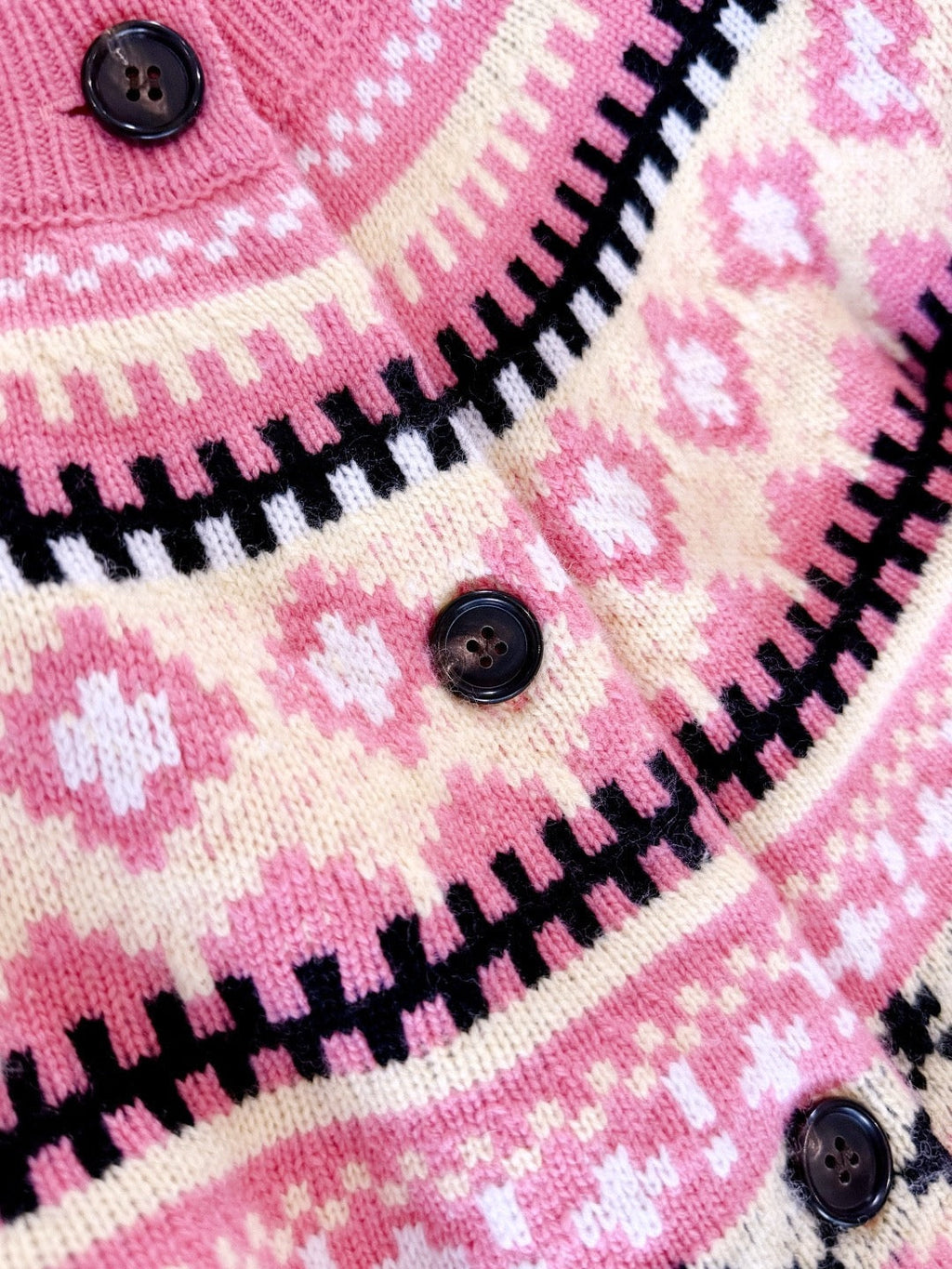 Miumiu 2025 Patterned Knit Cardigan Pink Cashmere